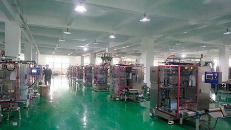 Shaped pouch packaging machine assembly workshop